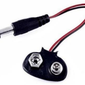 Broche con jack para pila de 9V