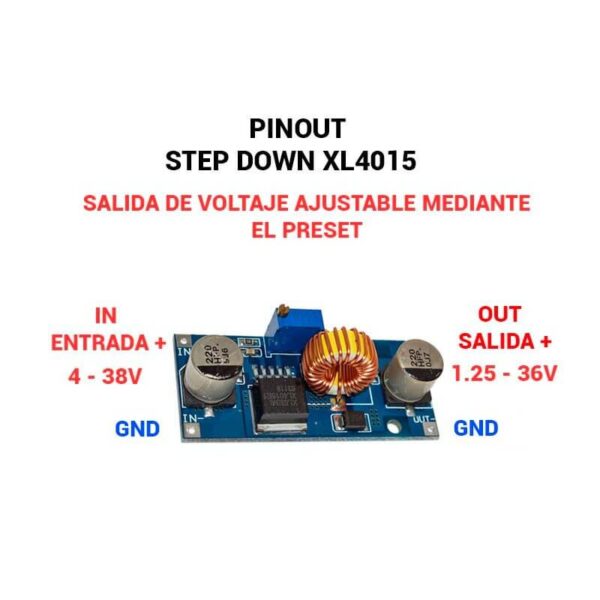 Módulo Step-Down DC-DC XL4015 [AA270] - Imagen 2