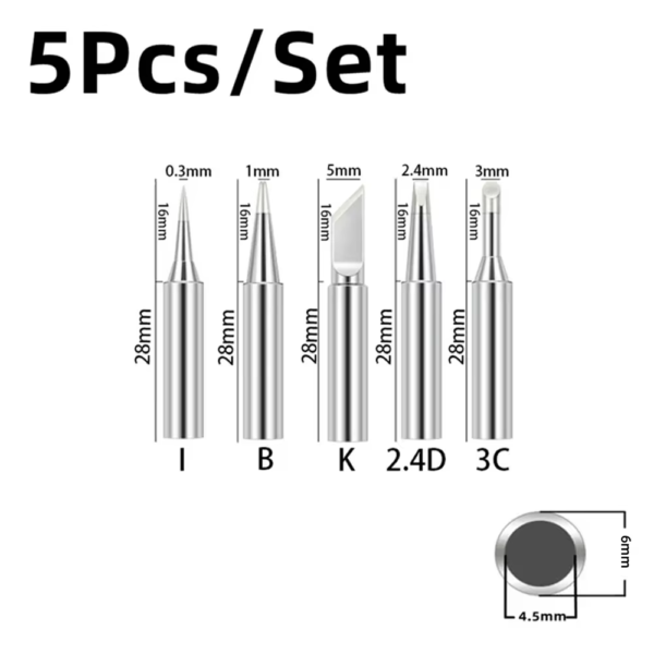 Kit de 5 puntas para cautín [GE239] - Imagen 5