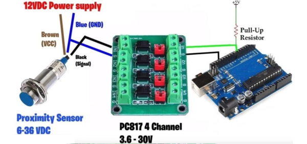 Módulo optoacoplador PC817 de 4 canales [AA639] - Imagen 3