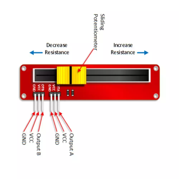 Modulo potenciómetro lineal 10k Ohm [NA130] - Imagen 2