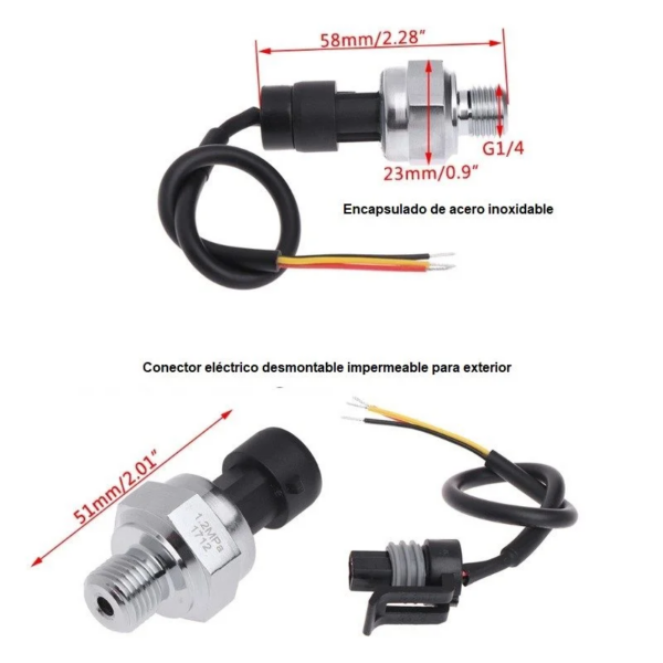 Sensor de presión industrial G1/4 (0.5MPa) [NB158] - Imagen 2