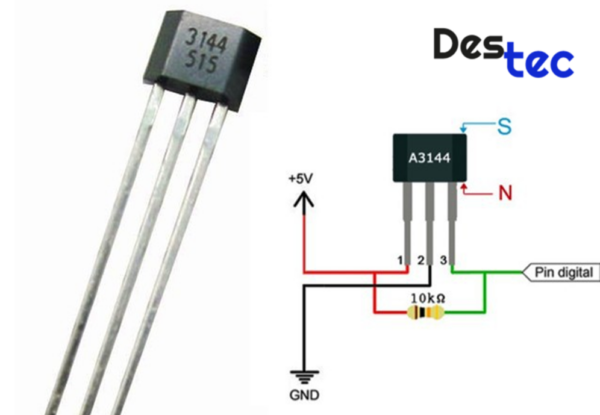 Sensor de efecto Hall 3144 [AC305] - Imagen 2