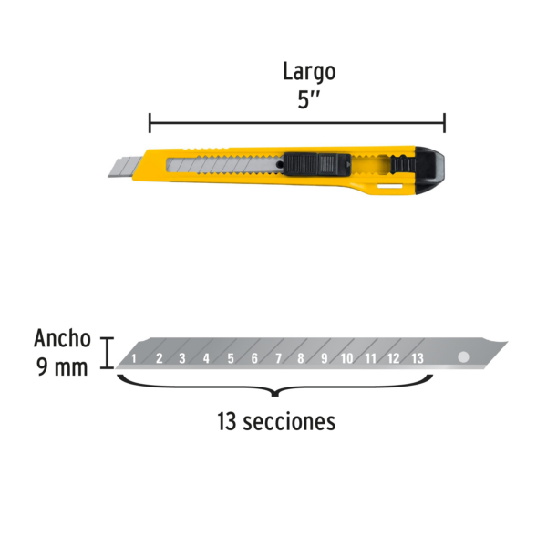 Cutter 9mm Pretul [CUT-5PB] - Imagen 3