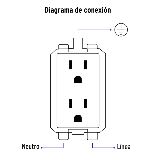 Contacto dúplex Volteck [CODO-B] - Imagen 3