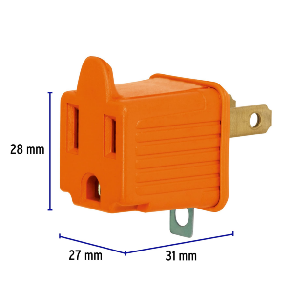 Adaptador 3 a 2 Volteck [AD-32N-G] - Imagen 3