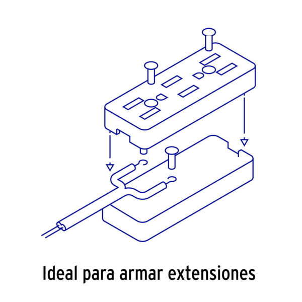 Multicontacto triple para extensión Volteck [MULEX-3] - Imagen 3