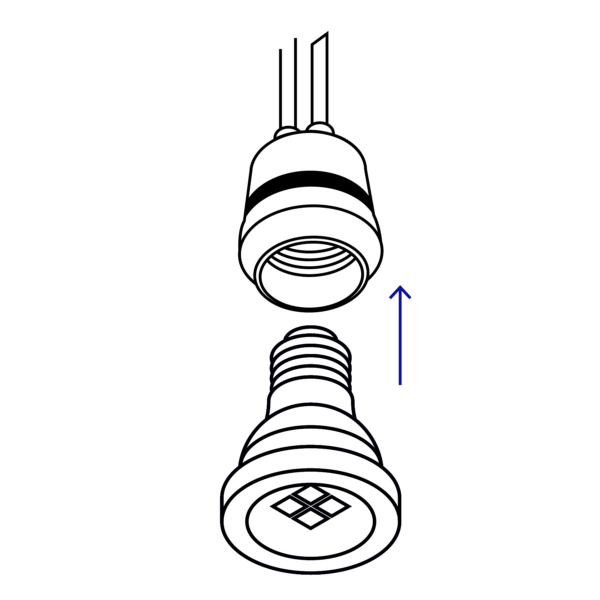 Portalámpara de PVC [POIN-10G] - Imagen 3