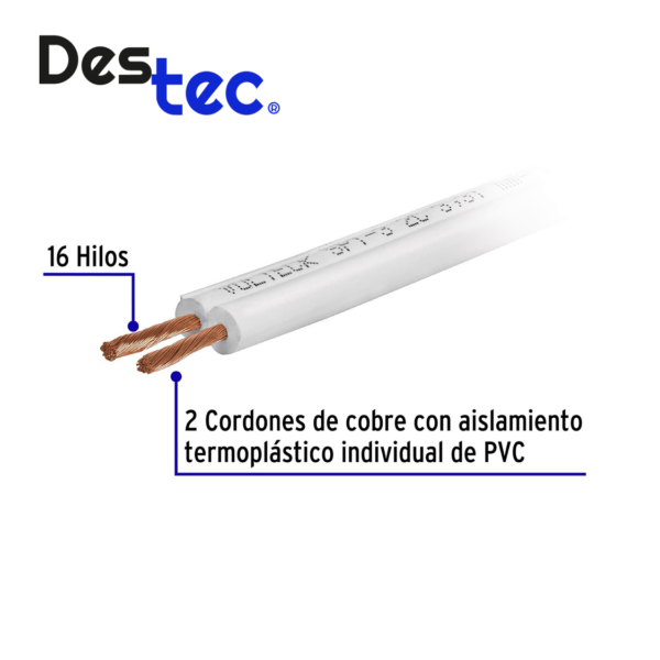 Cable dúplex calibre 18 AWG [CDU-18-20] - Imagen 2