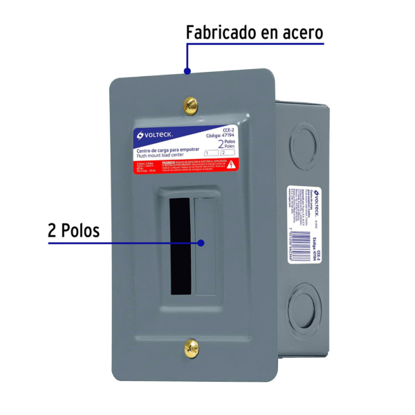 Centro de carga empotrable 2 polos [CCE-2] - Imagen 2