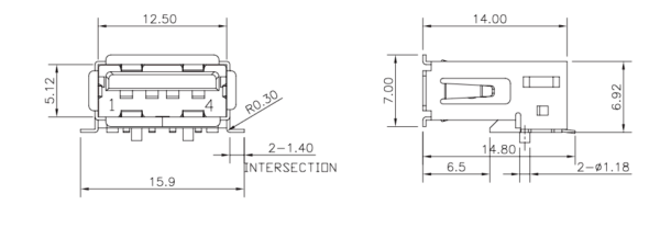 Conetor USB tipo A Hembra - Imagen 2