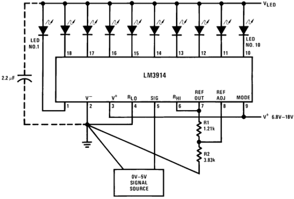 Controlador LED LM3914 - Imagen 2