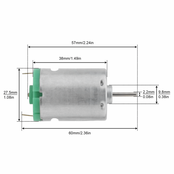 Motor DC 6-24 V 24000 rpm - Imagen 3