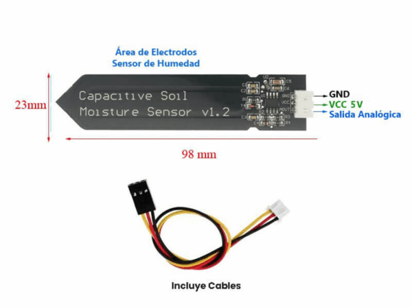 Sensor de humedad del suelo capacitivo - Imagen 2