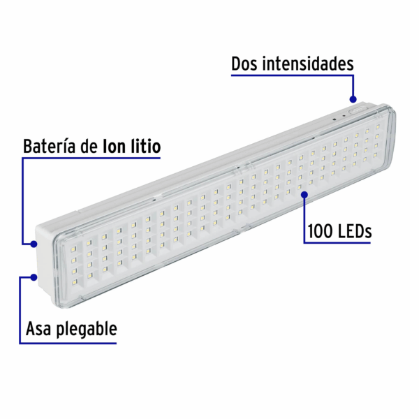 Lámpara de emergencia 500lm recargable [43009] - Imagen 2